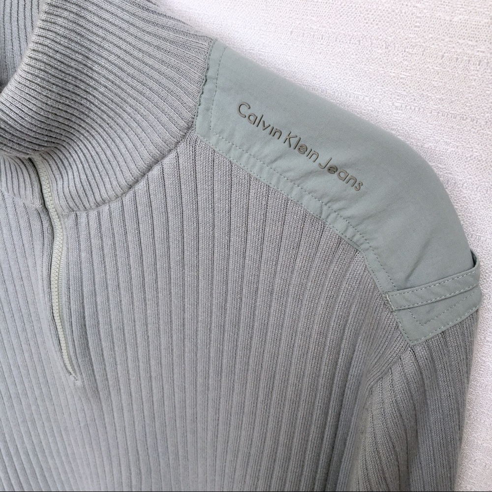 Calvin Klein Jeans Mens Sz XL 1/4 Zip Pullover